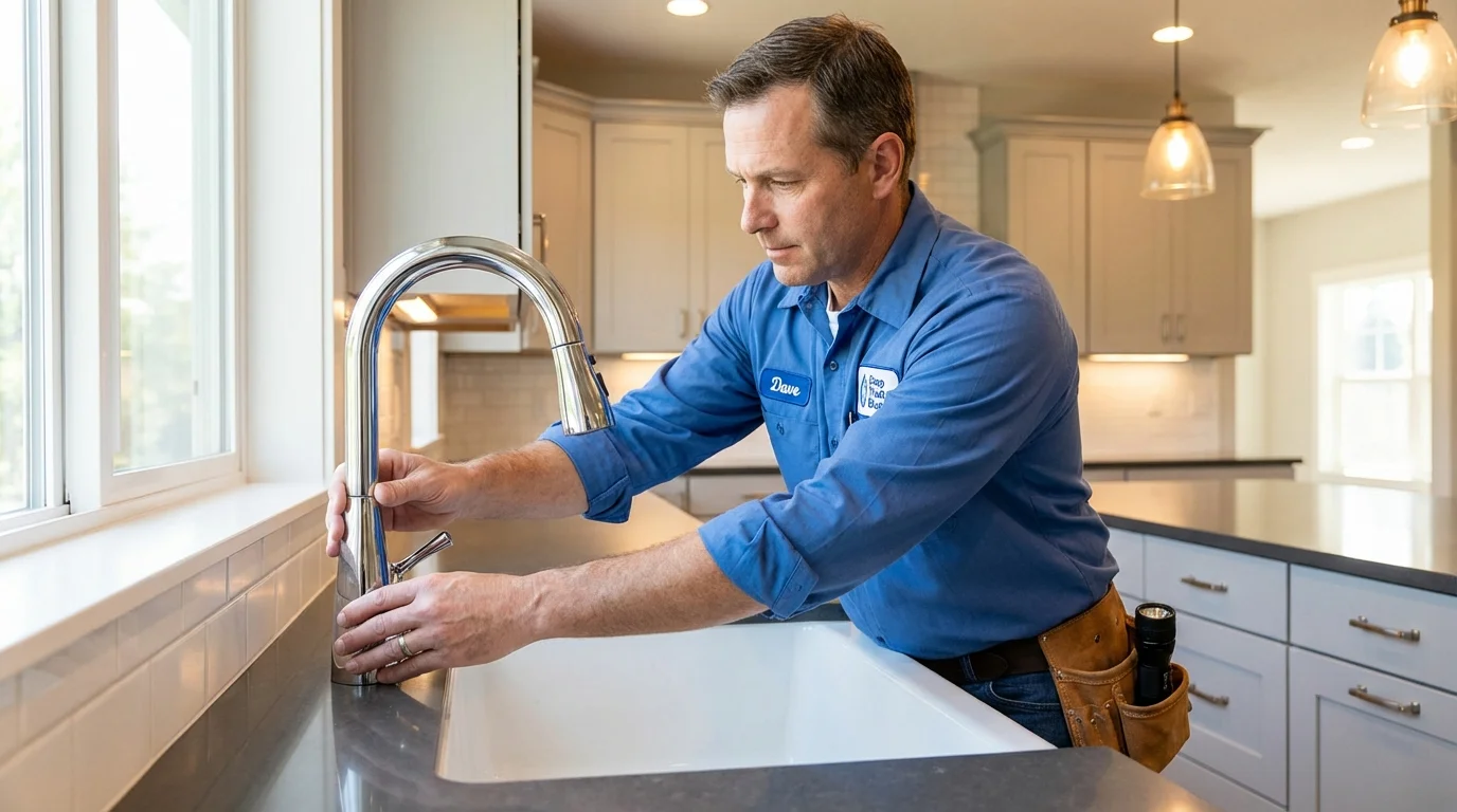 Kitchen faucet installation by Johns Plumbing LLC in Pendleton